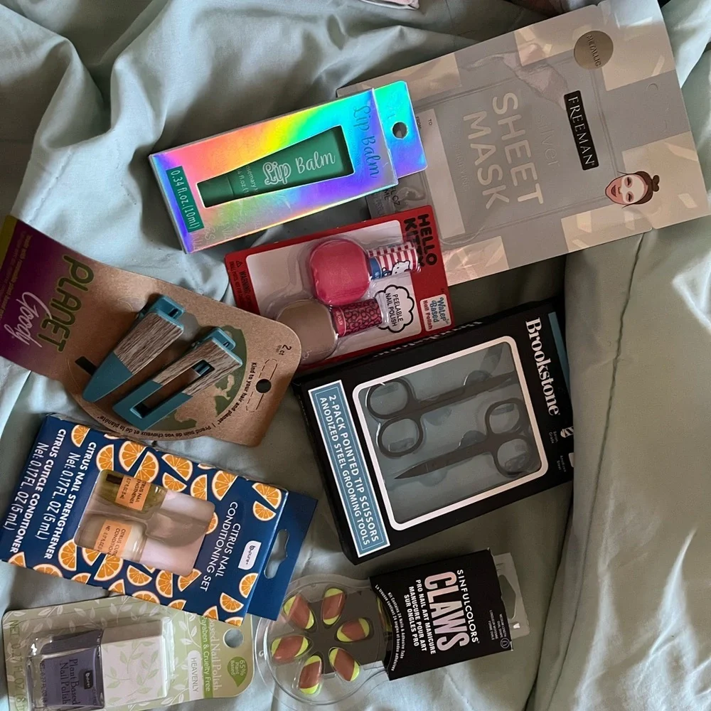Sheet Face Mask Beauty Bundle with Lip Balm and Beauty Tools